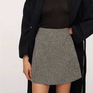 Mango Houndstooth Miniskirt